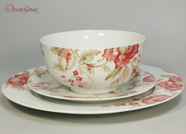 Столовый набор посуды на 1 персону "Красная роза" (4 предмета) - фото 4