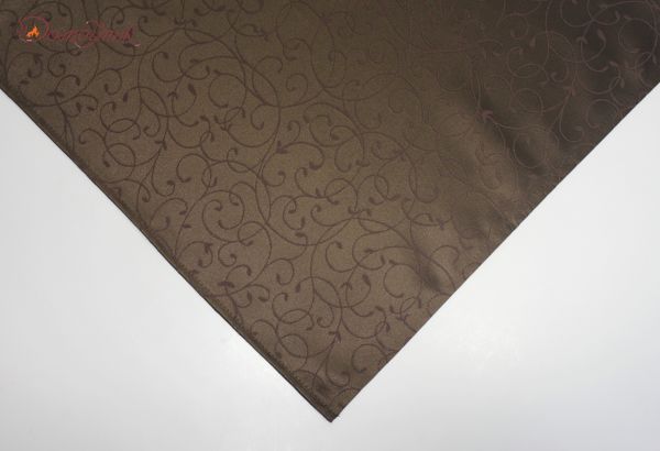 Скатерть прямоугольная "Завитки Шоколад" 150х210 см, водоотталкивающая - фото 3