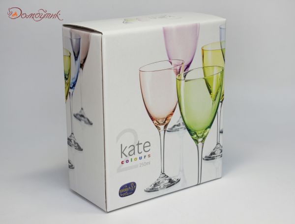 Бокалы для вина "Kate Colours" красные, 250 мл, 2 шт. - фото 7