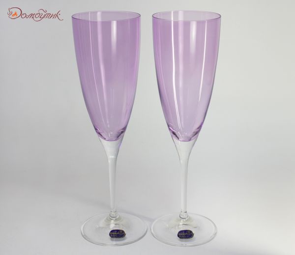 Бокалы для шампанского "Kate Colours" фиолетовые, 220 мл, 2 шт. - фото 2