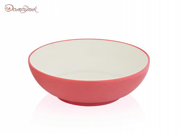 Столовый набор посуды на одного "Цветная волна", 4 предмета (малиновый, широкий борт) - фото 5
