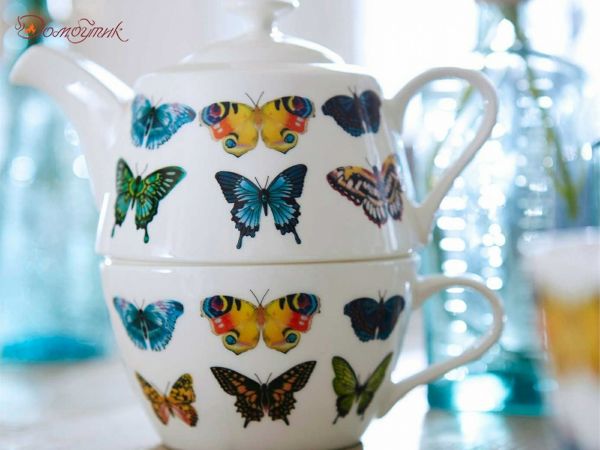 Чайный набор на одного "Бабочки", 2 пр. - фото 4