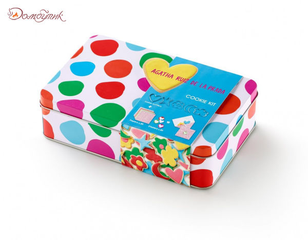 Набор для печенья "Горошки" - коробка, формочки-контуры и конверты для упаковки - фото 4