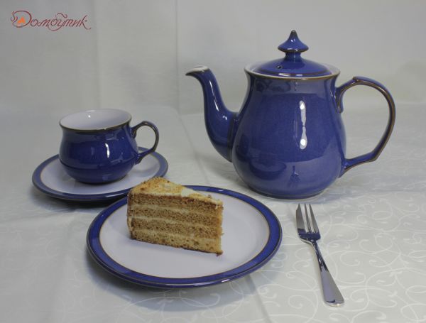 Блюдце чайное "Императорский синий" 15,5 см - фото 5