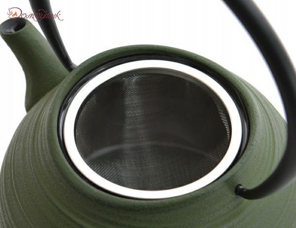 Заварочный чайник чугунный 1,1 л (зеленый) - фото 5
