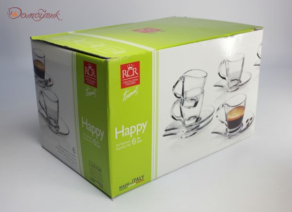 Набор кофейных пар на 6 персон "Happy Espresso" 80 мл (12 предметов) - фото 7