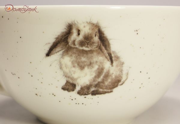Чашка для капучино с блюдцем "Кролик" 220 мл - фото 5