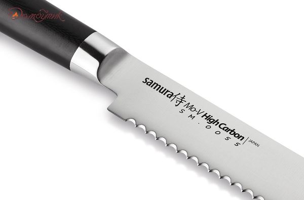 Нож кухонный "Samura Mo-V" для хлеба 230 мм, G-10 - фото 4