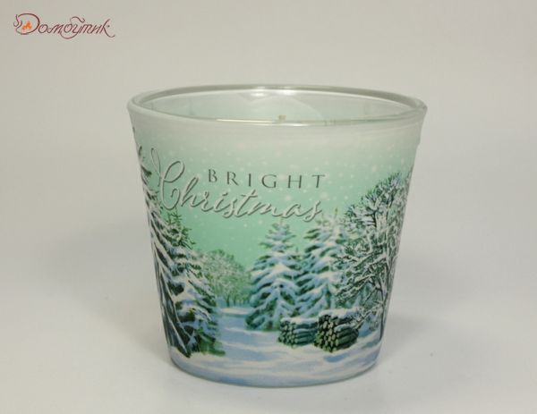 Ароматизированная свеча в стакане "Новогоднее Дерево" 8 см - фото 3