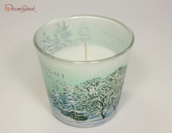 Ароматизированная свеча в стакане "Новогоднее Дерево" 8 см - фото 5