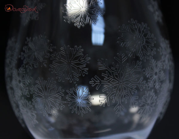 Набор бокалов для вина "Снежинки", 350 мл(2 шт) - фото 7
