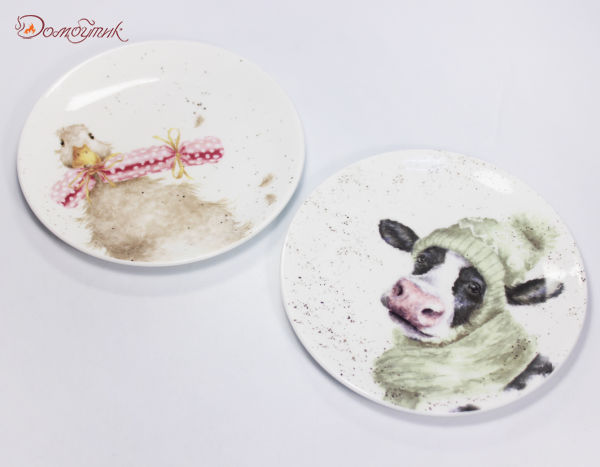 Набор из 2 тарелок пирожковых 16,5см "Забавная фауна" "Утка и Корова" - фото 6