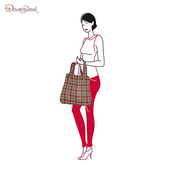 Сумка складная Mini maxi shopper glencheck red - фото 4