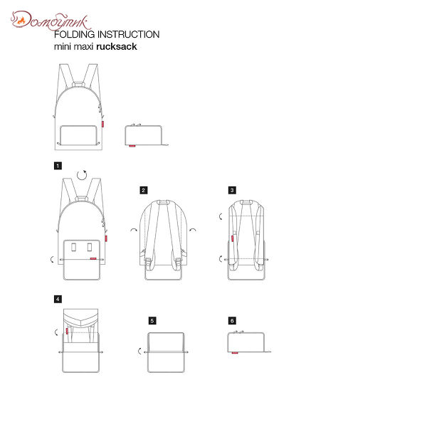 Рюкзак складной Mini maxi glencheck red - фото 4
