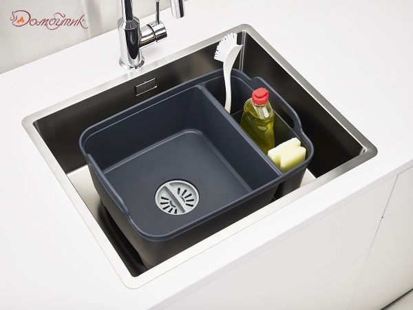 Контейнер для мытья посуды Wash&amp;Drain™ тёмно-серый - фото 2