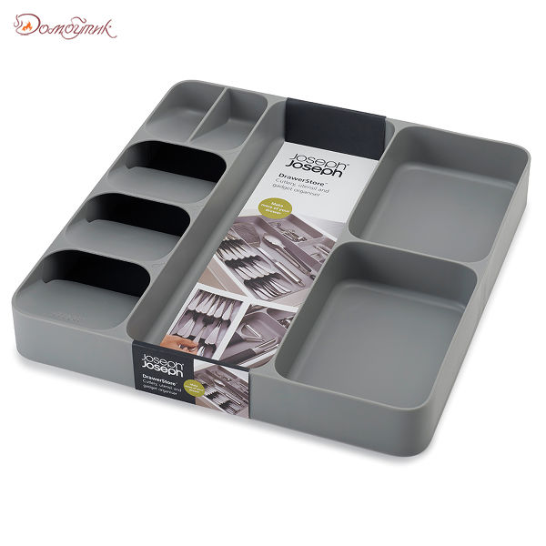 Органайзер для столовых приборов и кухонной утвари DrawerStore™ серый - фото 5