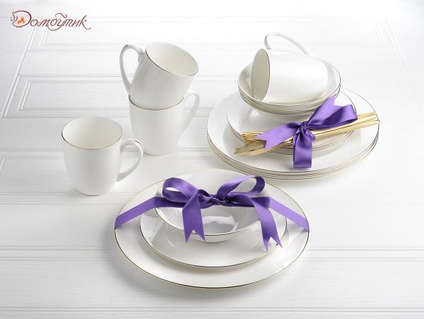 Набор чайно-столовый Royal Worcester "Интуиция.Золотой кант" 4/16 - фото 2