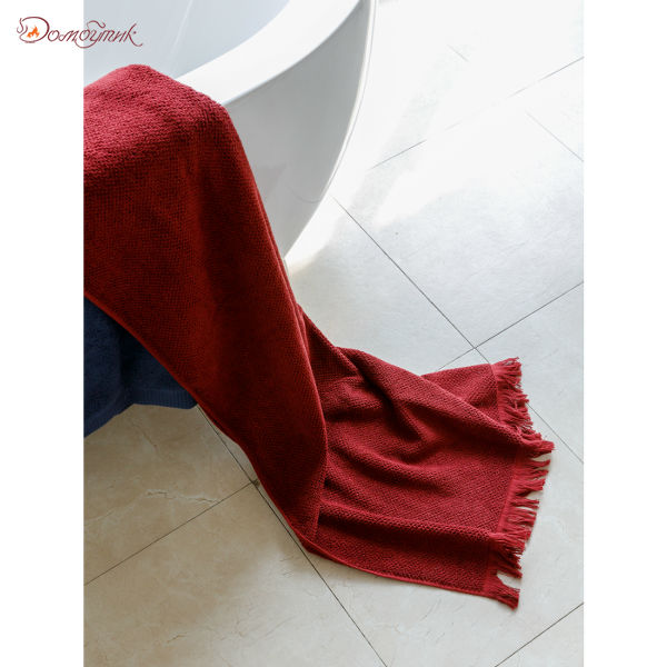 Полотенце банное бордового цвета Essential, 90х150 см, Tkano - фото 4