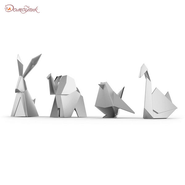 Держатель для колец Origami лебедь хром - фото 3