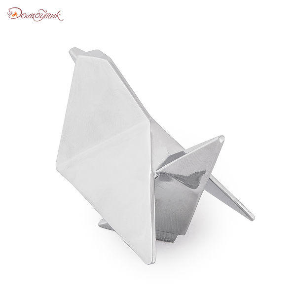 Держатель для колец Origami птица хром - фото 3