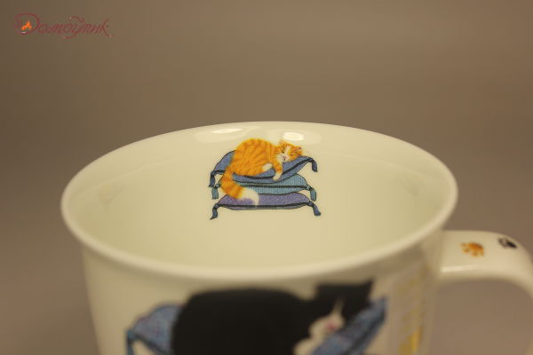 Кружка Dunoon "Невис.Кошка на голубых подушках" 480мл - фото 6