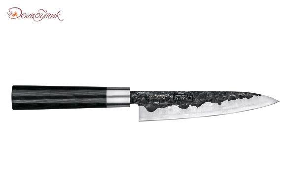 Набор: нож кухонный "Samura BLACKSMITH" универсальный 162 мм, гвоздичное масло, салфетка - фото 2