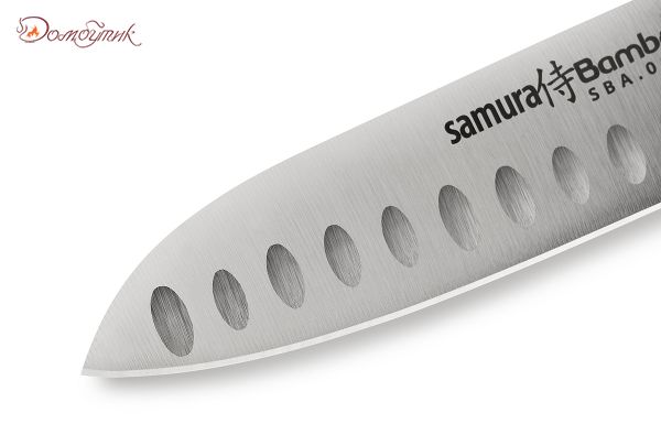 Нож кухонный "Samura Bamboo" Сантоку 137мм, AUS-8 - фото 4