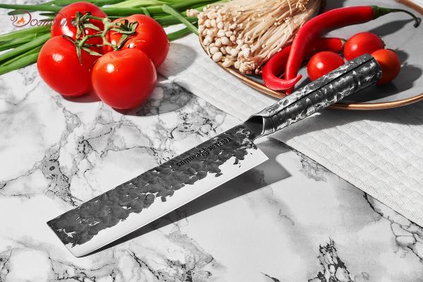 Нож кухонный "Samura METEORA" накири 173 мм, AUS-10 - фото 6