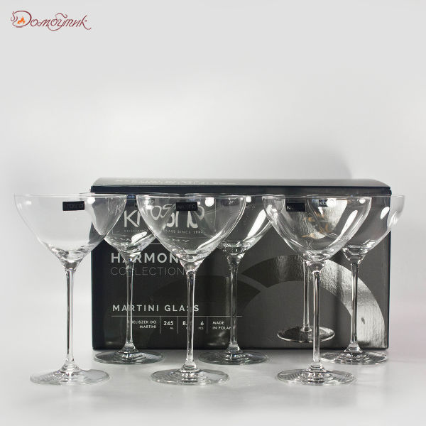 Набор бокалов для мартини Krosno "Гармония" 245мл, 6шт - фото 6