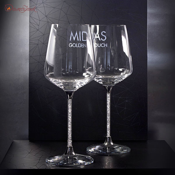 Набор из 2-х бокалов с кристаллами Swarovski для вина - фото 2