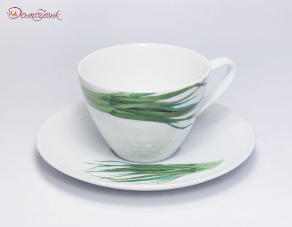 Чашка чайная с блюдцем Noritake "Овощной букет.Зелёный лук" 210мл - фото 2