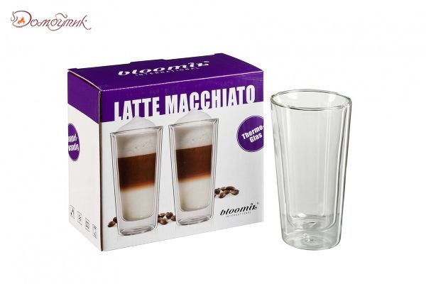 Набор стаканов 350 мл 2 шт "Латте макиато Милан" Coffee,Bloomix - фото 3