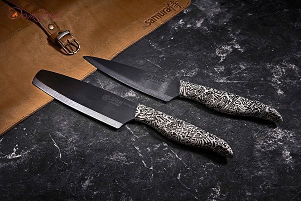 Нож кухонный "Samura Inca" универсальный 155 мм, чёрная циркониевая керамика - фото 5