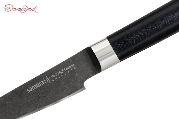Нож кухонный "Samura Mo-V Stonewash" овощной 90 мм, G-10 - фото 3