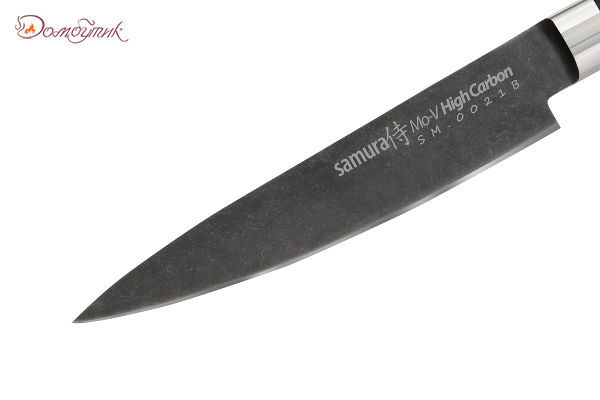 Нож кухонный "Samura Mo-V Stonewash" универсальный 125 мм, G-10 - фото 2