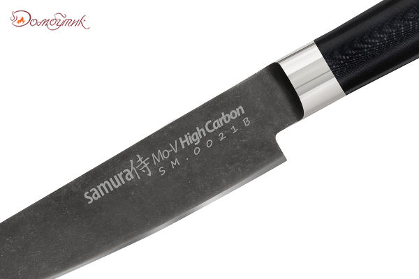 Нож кухонный "Samura Mo-V Stonewash" универсальный 125 мм, G-10 - фото 3