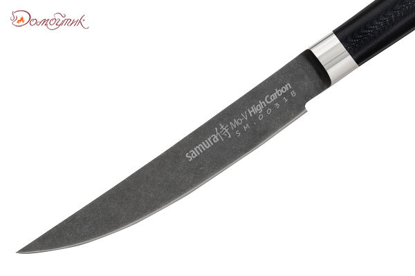 Нож кухонный "Samura Mo-V Stonewash" для стейка 120 мм, G-10 - фото 5