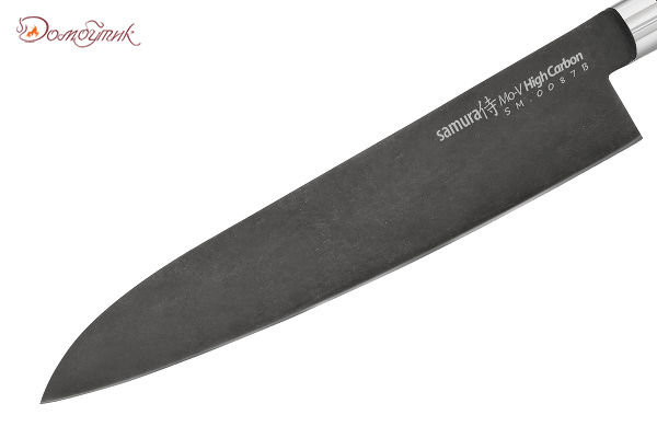 Нож кухонный "Samura Mo-V Stonewash" Гранд Шеф 240 мм, G-10 - фото 2