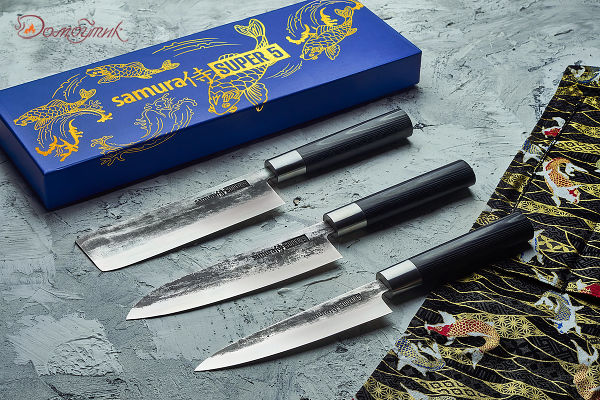 Набор из 3 кухонных ножей "Samura SUPER 5" (23, 43, 95)  - фото 5