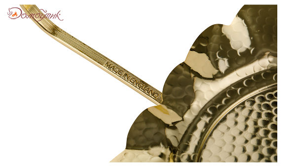 Вазочка для варенья на подставке с ложкой Queen Anne 17,5см, золотой цвет - фото 6