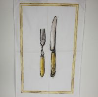 Кухонное полотенце "Нож и вилка" - фото 1