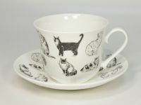 Чайная пара "Выставка кошек" 500 мл - фото 1