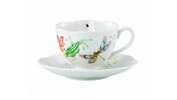 Чашка чайная с блюдцем  "Бабочки на лугу" "Стрекоза",240 мл,  Lenox - фото 1