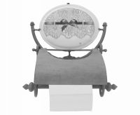 Держатель для туалетной бумаги с керамическим медальоном "Кружево" - фото 1