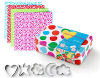 Набор для печенья "Горошки" - коробка, формочки-контуры и конверты для упаковки - фото 1