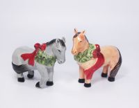 Набор соль и перец "Рождество на ферме", лошади - фото 1