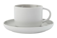 Чашка с блюдцем Оттенки (серая), 250мл - фото 1