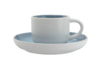 Чашка кофейная с блюдцем Оттенки (голубая)., 100мл - фото 1