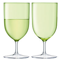 Набор из 2 бокалов для воды и вина Hint 400 мл зелёный - фото 1