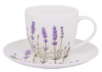Чашка с блюдцем I Love Lavender 230мл , ASHDENE - фото 1
